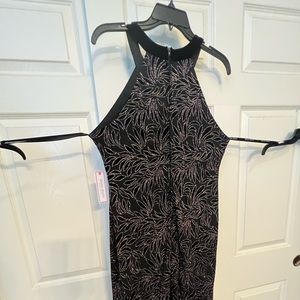 Black 3/4 length dress.